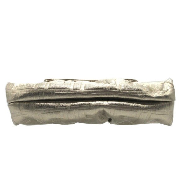 Fendi Zucca pattern 8BK042 Leather Gold Bag Shoulder Pouch 1311FENDI - Picture 4 of 9